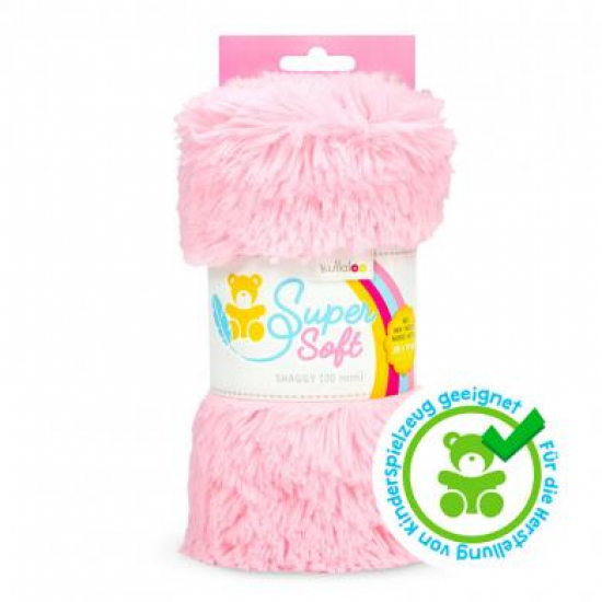 Kullaloo Plüschstoff shaggy rosa